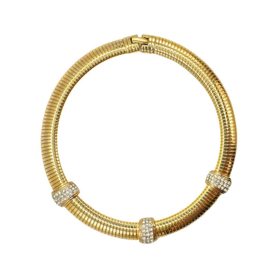 Collana a girocollo Ciner - Fashion Forward  Strass trasparenti in vendita 7