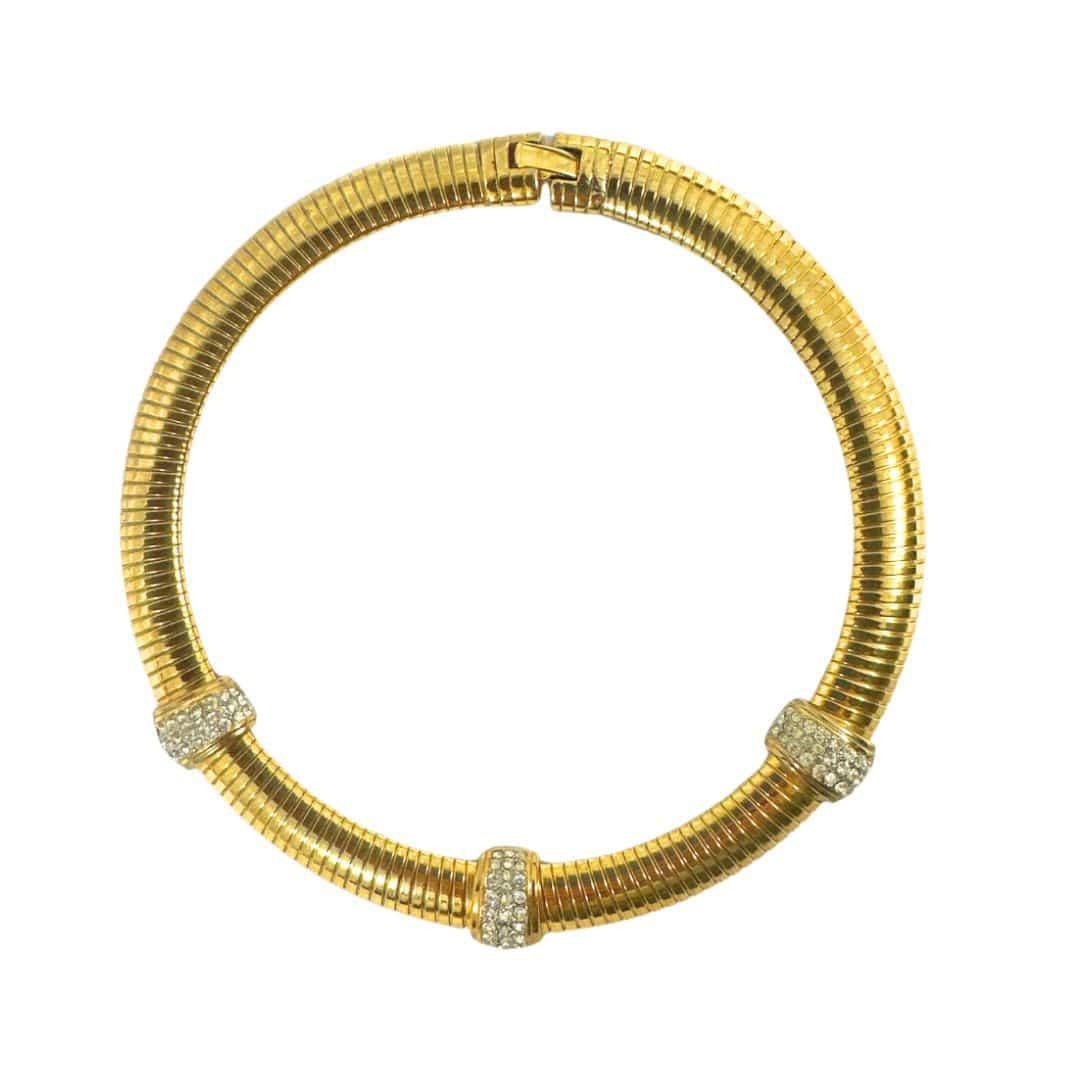 Collana a girocollo Ciner - Fashion Forward  Strass trasparenti in vendita