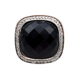 Buccellati "Opera" Collection Black Onyx Rose Gold Ring For Sale at 1stDibs