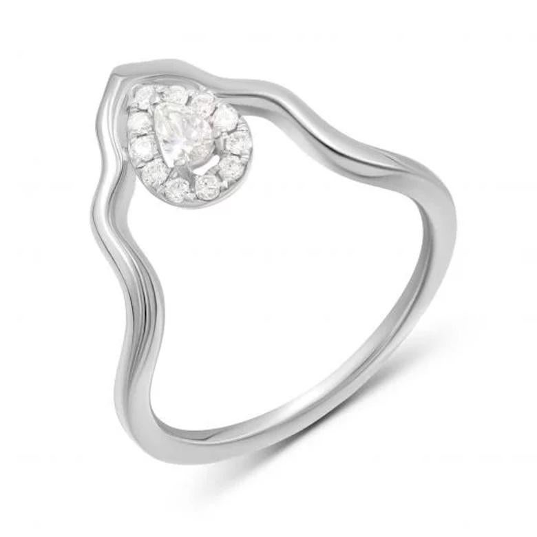 Modern Fashion Gold Diamond Elegant Ring for Her 18K For Sale