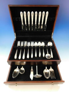 Fashion Lane by Durgin Sterling Silver Flatware Set for 8 Service 54 Pcs Scarce