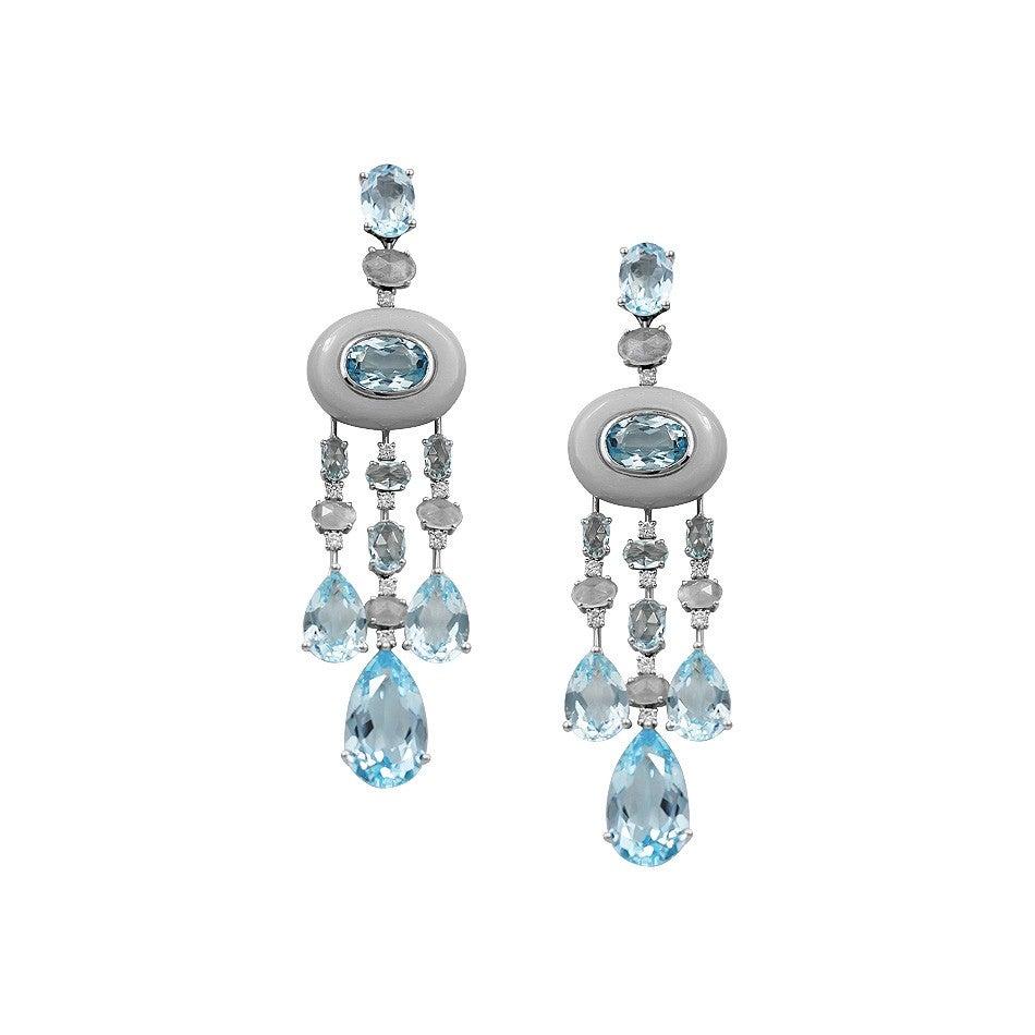 in vendita:  Anello moda Moon Rock Topaz in oro bianco 14 carati 3