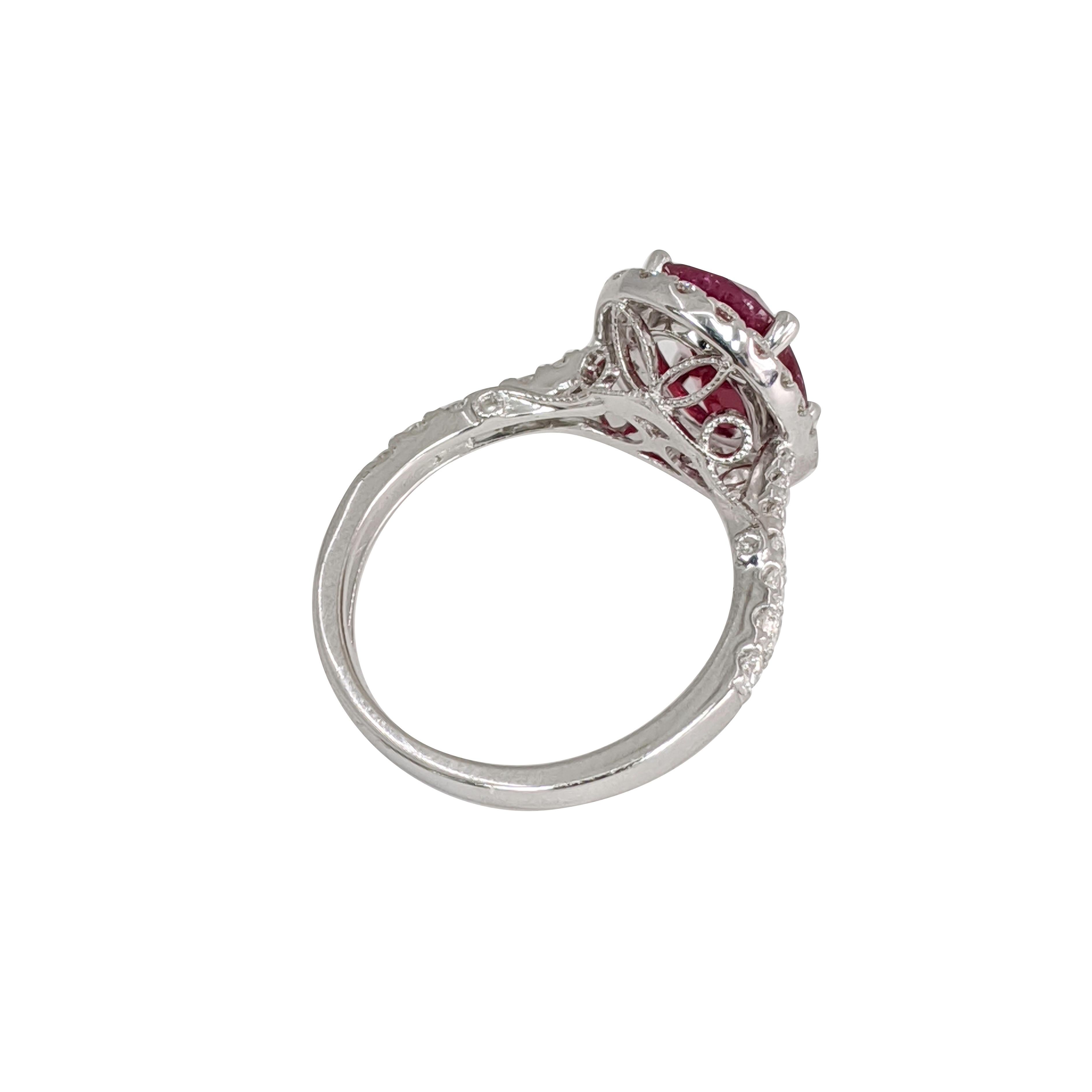 Women's  Oval Ruby or Diamond Ring