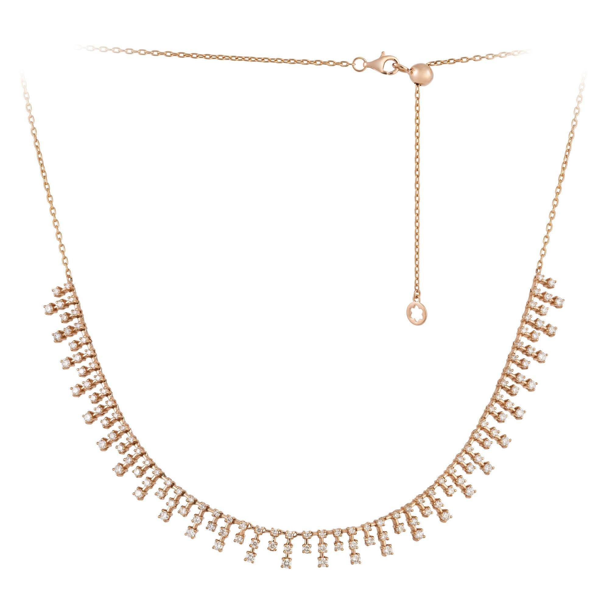 Collar Moda Oro Rosa 18K Diamante Para Ella en Nuevo estado para la venta en Genève, GE