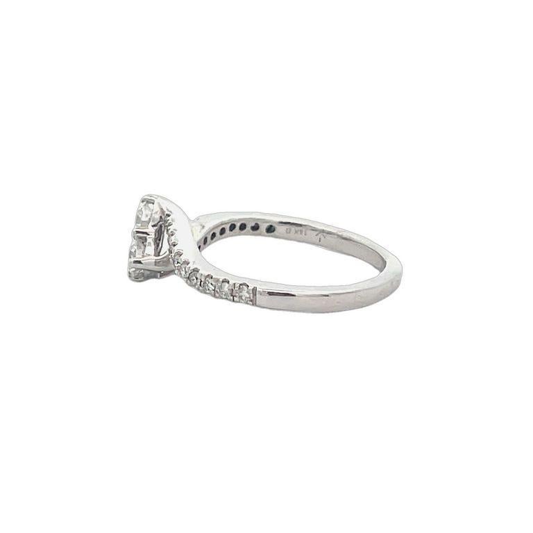 Anello moda 0.55CT in oro bianco 14K In condizioni Nuovo in vendita a New York, NY