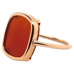 Mode-Ring aus 18 Karat Roségold mit Achat