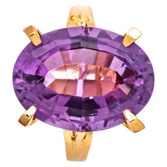 Anillo de moda  Amatista Oro Amarillo 18 Kilates