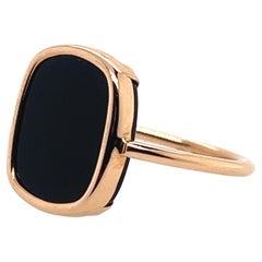 Fashion Ring Black Onyx Rose Gold 18 Karat