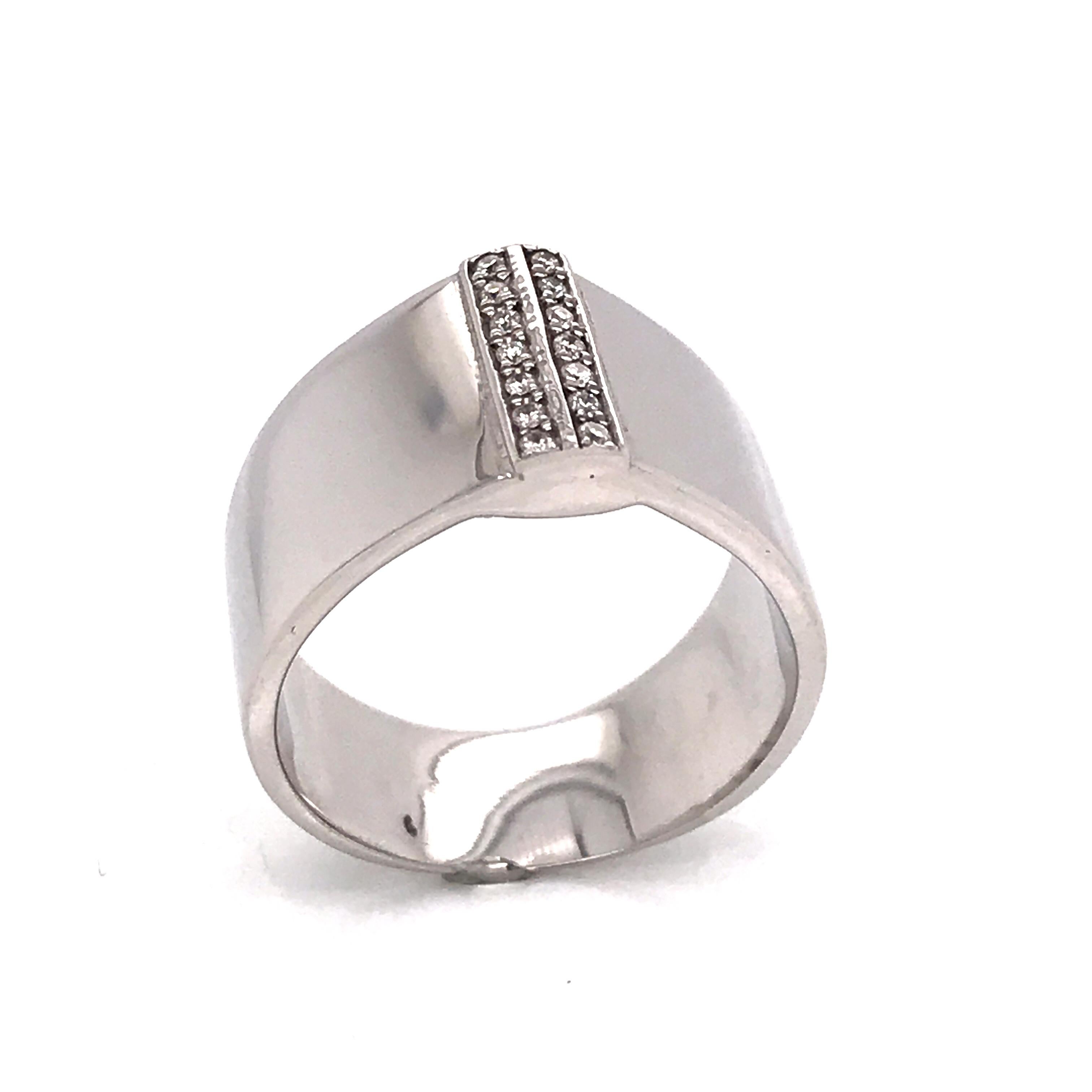 Mode Ring Diamanten Weißgold 18 Karat im Zustand „Neu“ im Angebot in Vannes, FR
