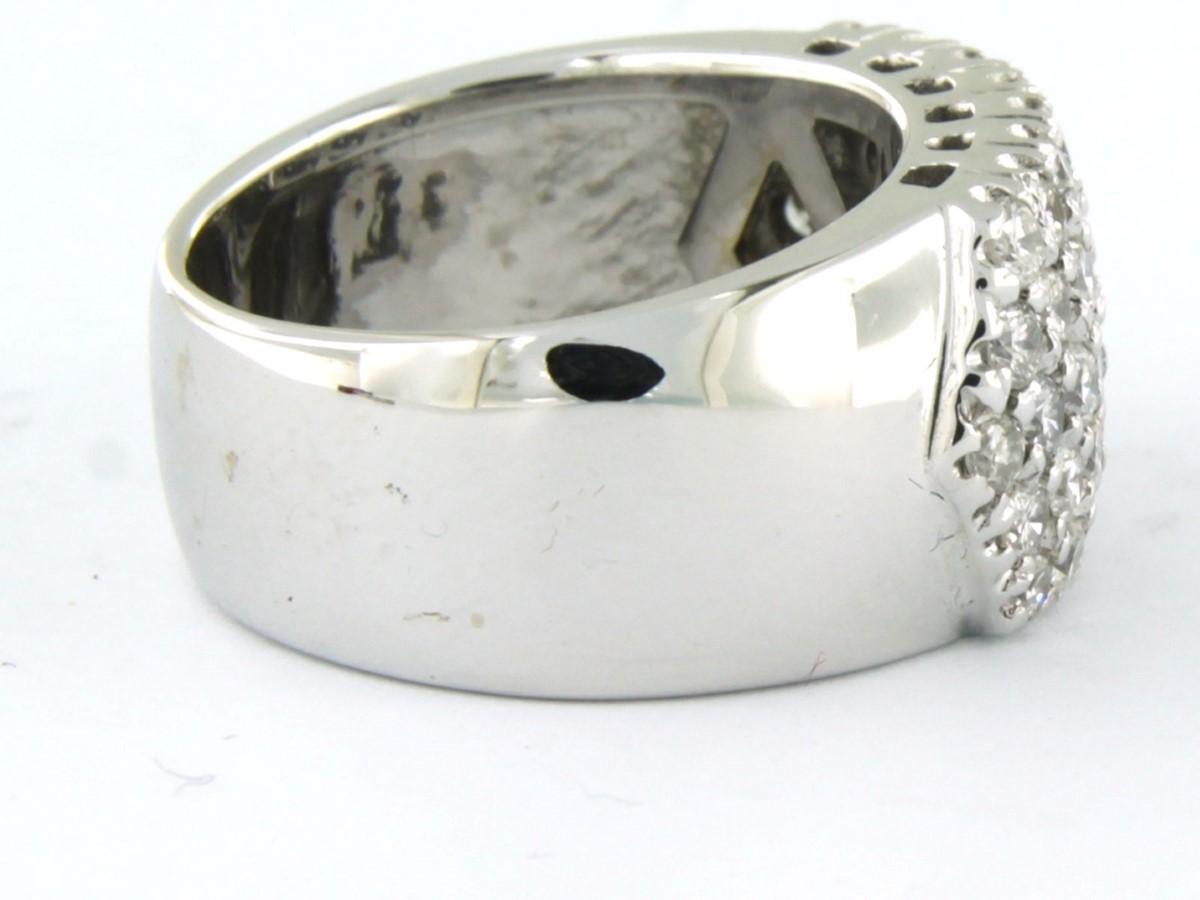 Fashion Ring with diamonds 18k white gold For Sale 1