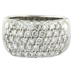Fashion Ring with diamonds 18k white gold