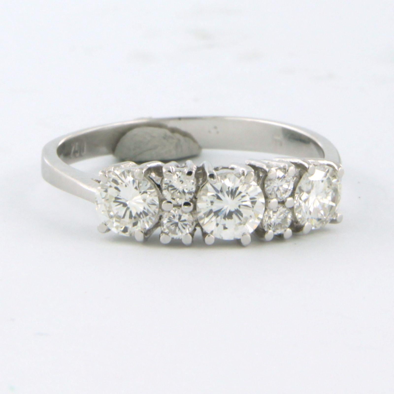 Modern Fashion Ring with diamonds up to 1.00ct. 18k white gold For Sale