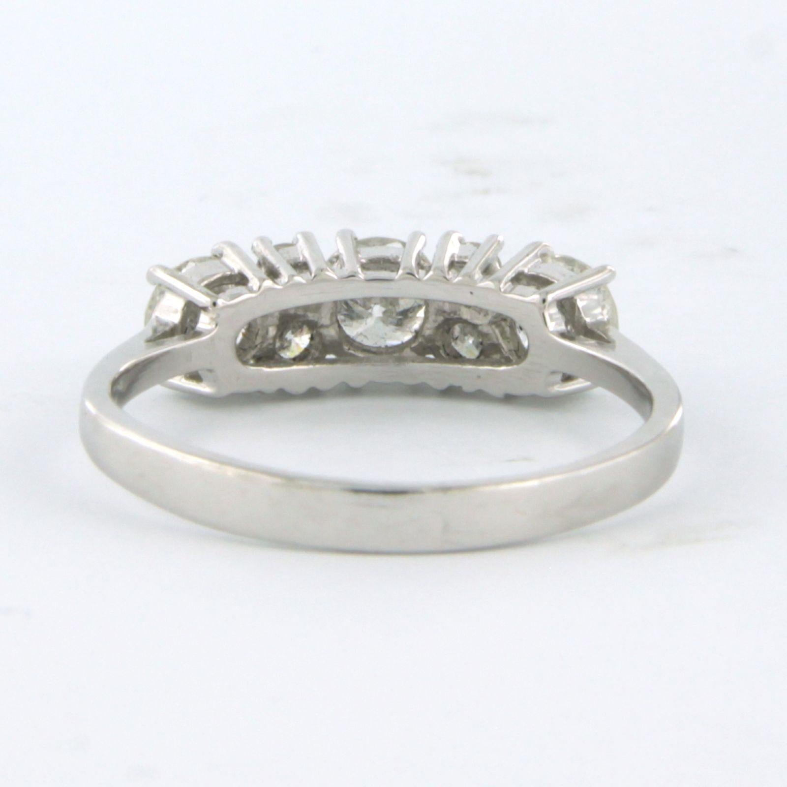 Fashion Ring with diamonds up to 1.00ct. 18k white gold In Excellent Condition For Sale In The Hague, ZH