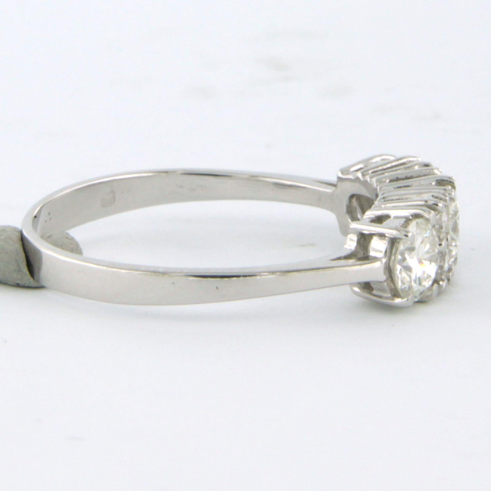 Women's Fashion Ring with diamonds up to 1.00ct. 18k white gold For Sale