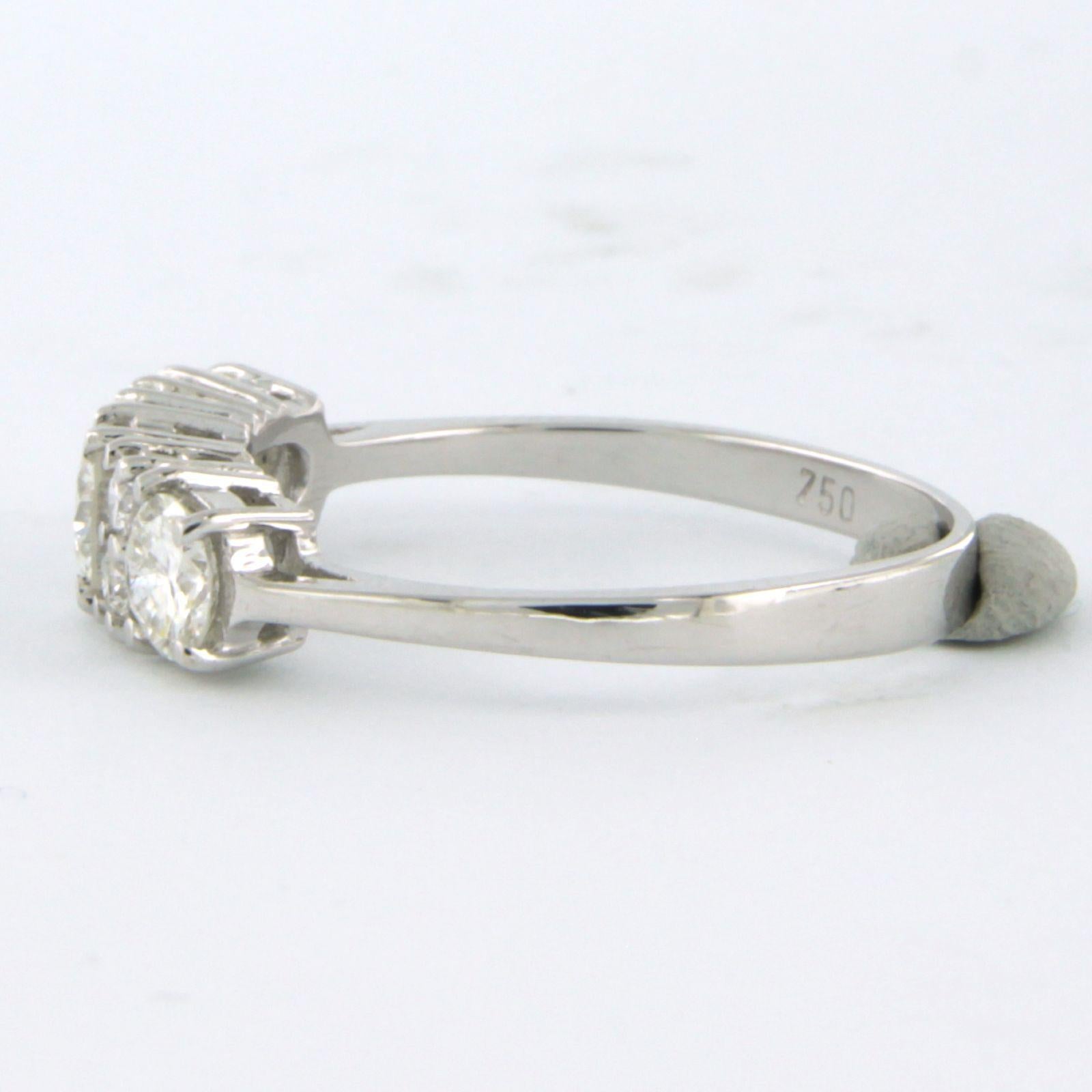 Fashion Ring with diamonds up to 1.00ct. 18k white gold For Sale 1