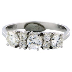 Fashion Ring with diamonds up to 1.00ct. 18k white gold