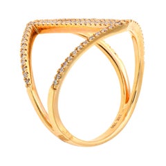 Fashion Rose Gold and Diamond Ring