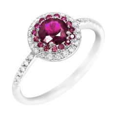 Anello da donna in oro bianco con rubino e diamanti "Fashion Ruby Every Day"