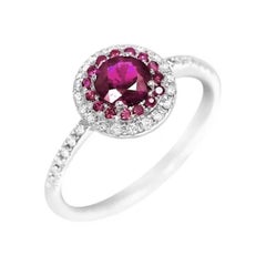 Fashion Ruby Every Day Diamonds White Gold Ring for Her
