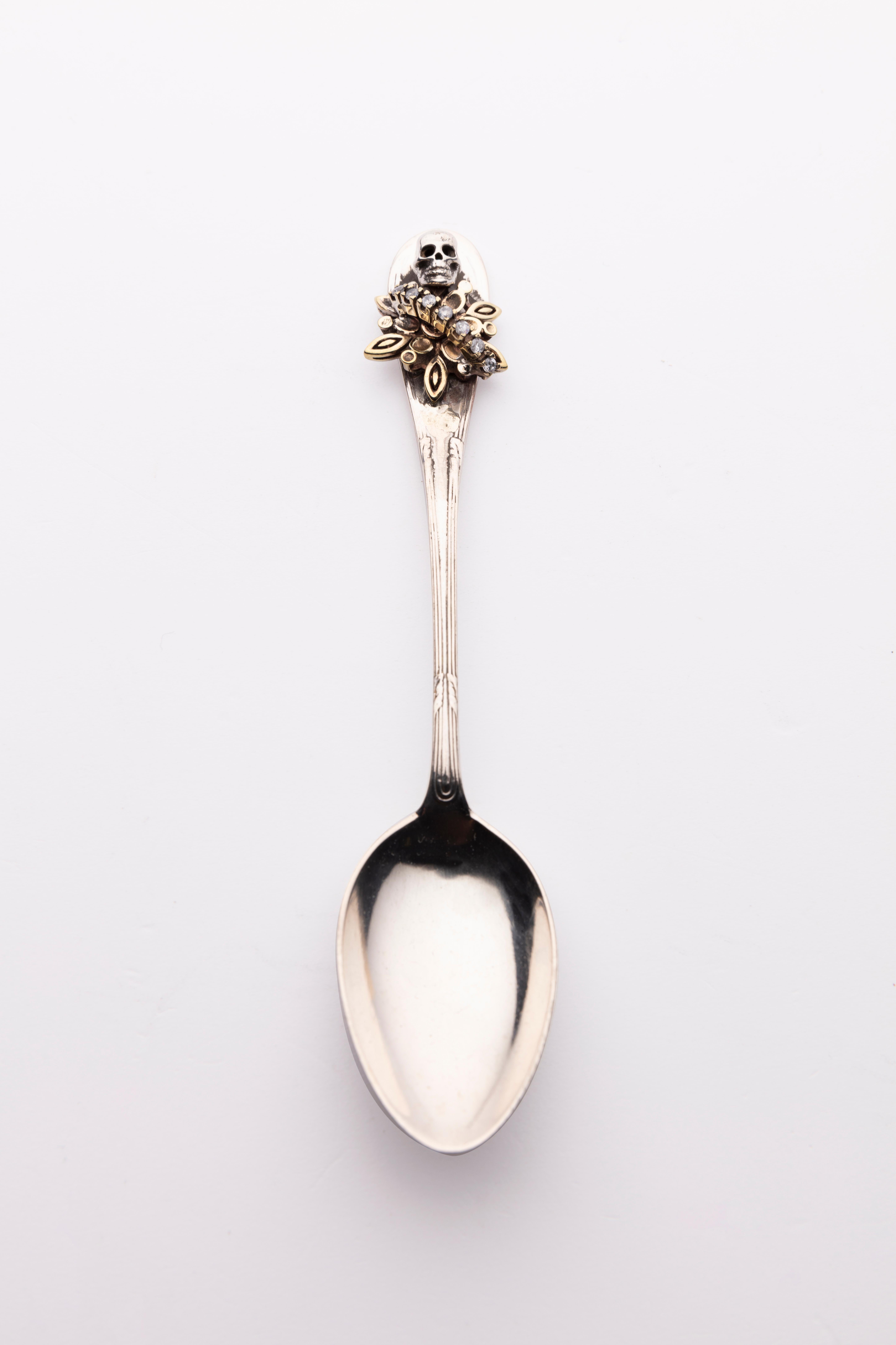 Contemporary Fashion Silver Spoon Set from Iosselliani For Sale