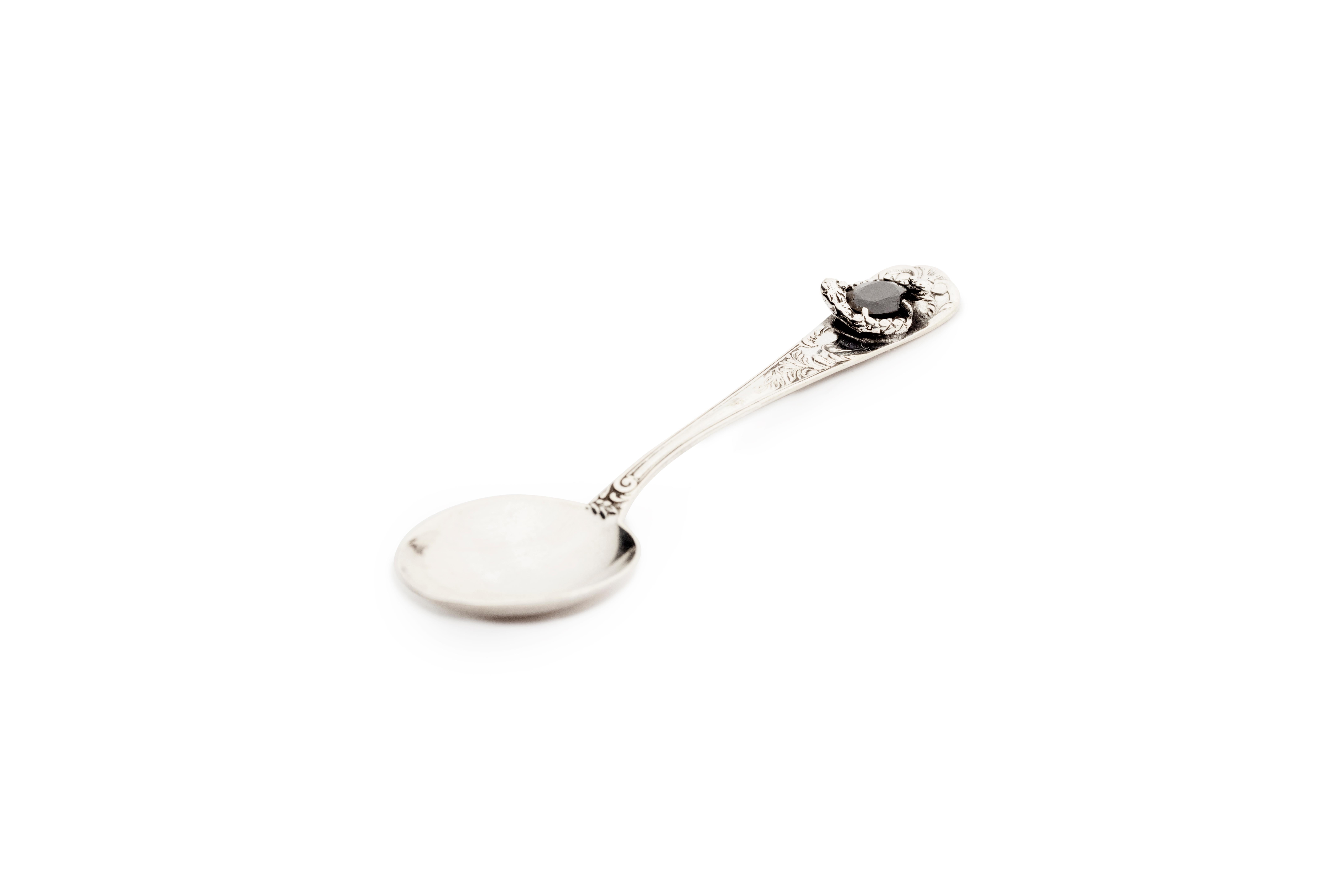 Sterling Silver Fashion Silver Spoon Set from Iosselliani For Sale