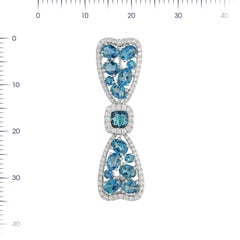 Fashion Topaz Diamond White Gold Brooch
