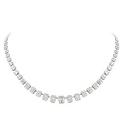 Fashion White Gold 18K Necklace Diamond For Her