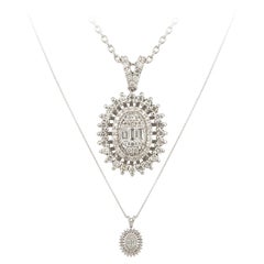 Fashion White Gold 18K Necklace Diamond For Her