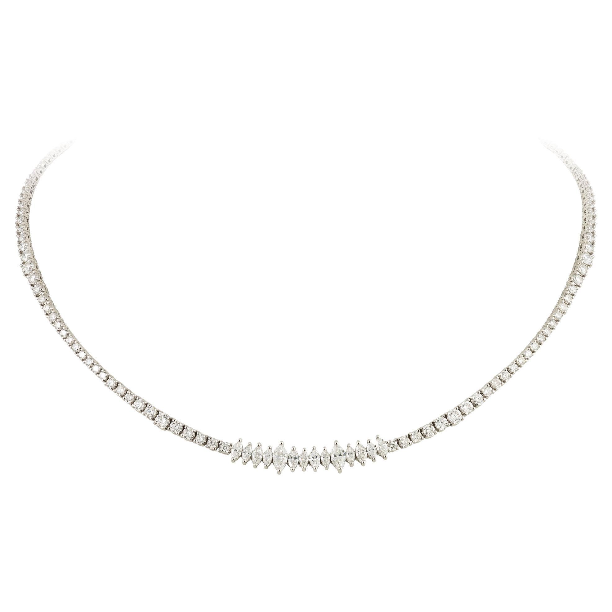 Mode Weißgold 18K Halskette Diamant für Sie