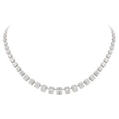 Fashion White Gold 18K Necklace Diamond For Her