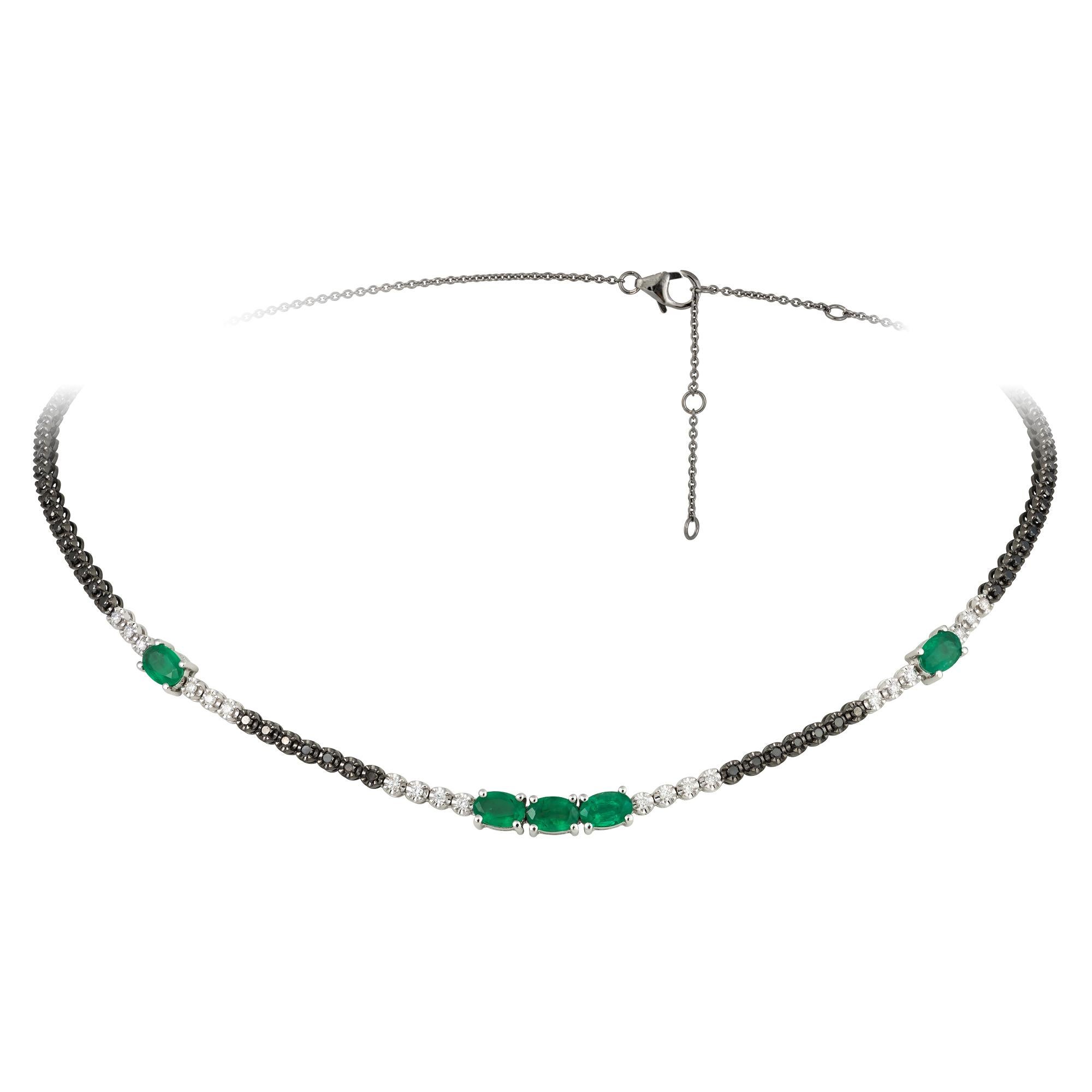 emerald necklace 18k gold