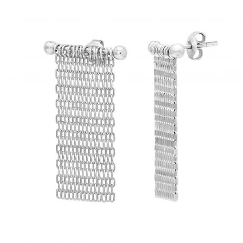 Fashion White Gold Studs Dangle Earrings for Her In New Condition For Sale In Montreux, CH