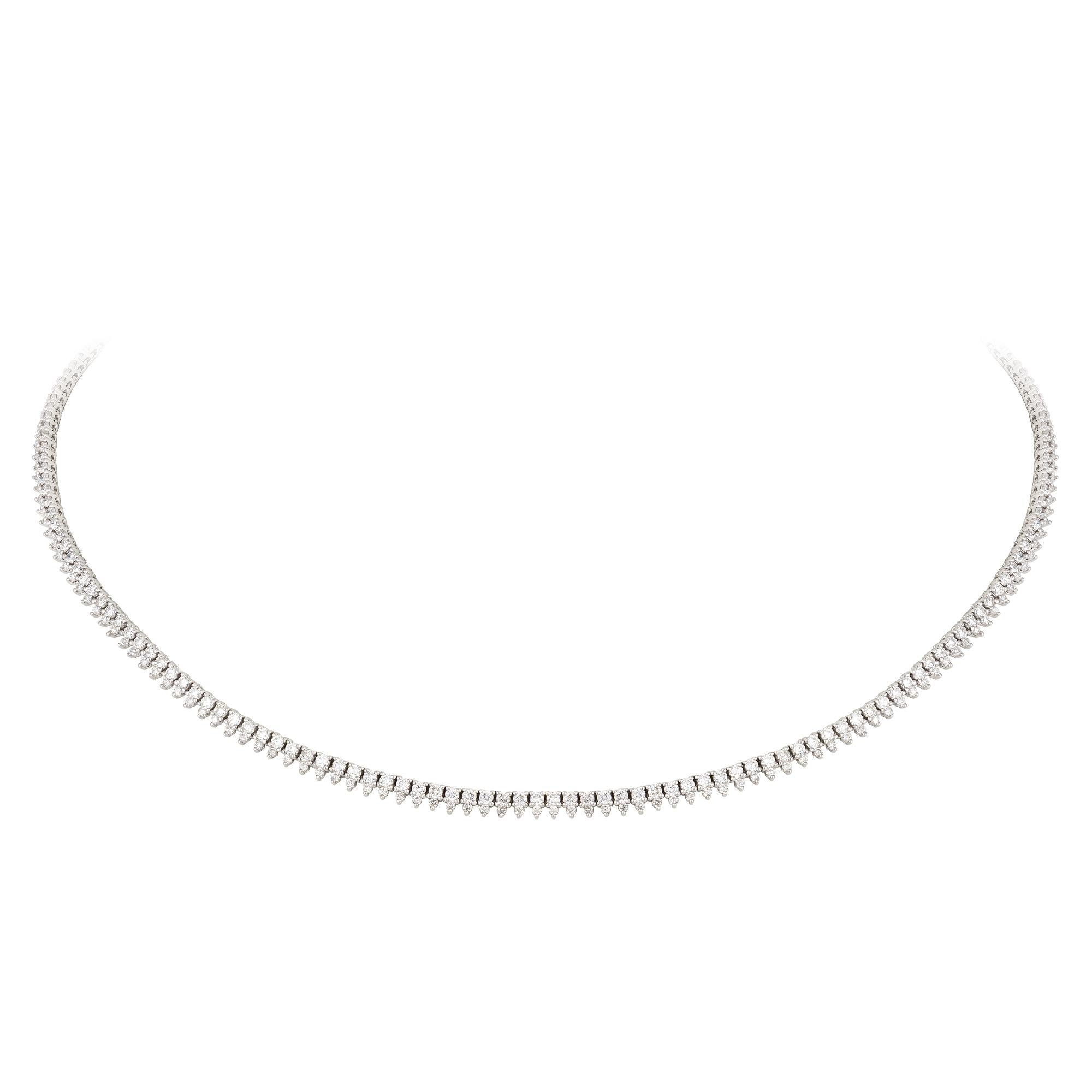 Necklace White Gold 18 K
Diamond 3.10 Cts/248 Pcs

Weight 11,43 grams

With a heritage of ancient fine Swiss jewelry traditions, NATKINA is a Geneva based jewellery brand, which creates modern jewellery masterpieces suitable for every day life.
It