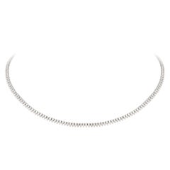 Fashionable Circle Diamond 18k White Gold Necklace Choker for Her