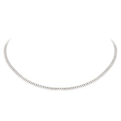 Used Fashionable Circle Diamond 18k White Gold Necklace Choker for Her