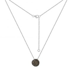 Fashionable Italian Brown Diamond White Gold Statement Stud Earrings for Her