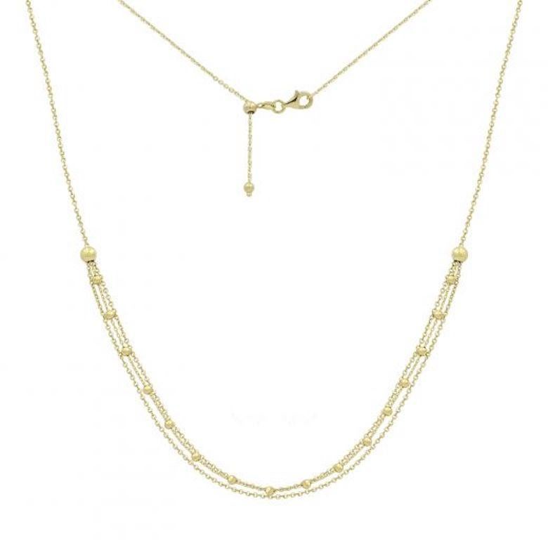 Fashionable Italian Yellow Gold Statement Long Necklace for Her In New Condition For Sale In Montreux, CH