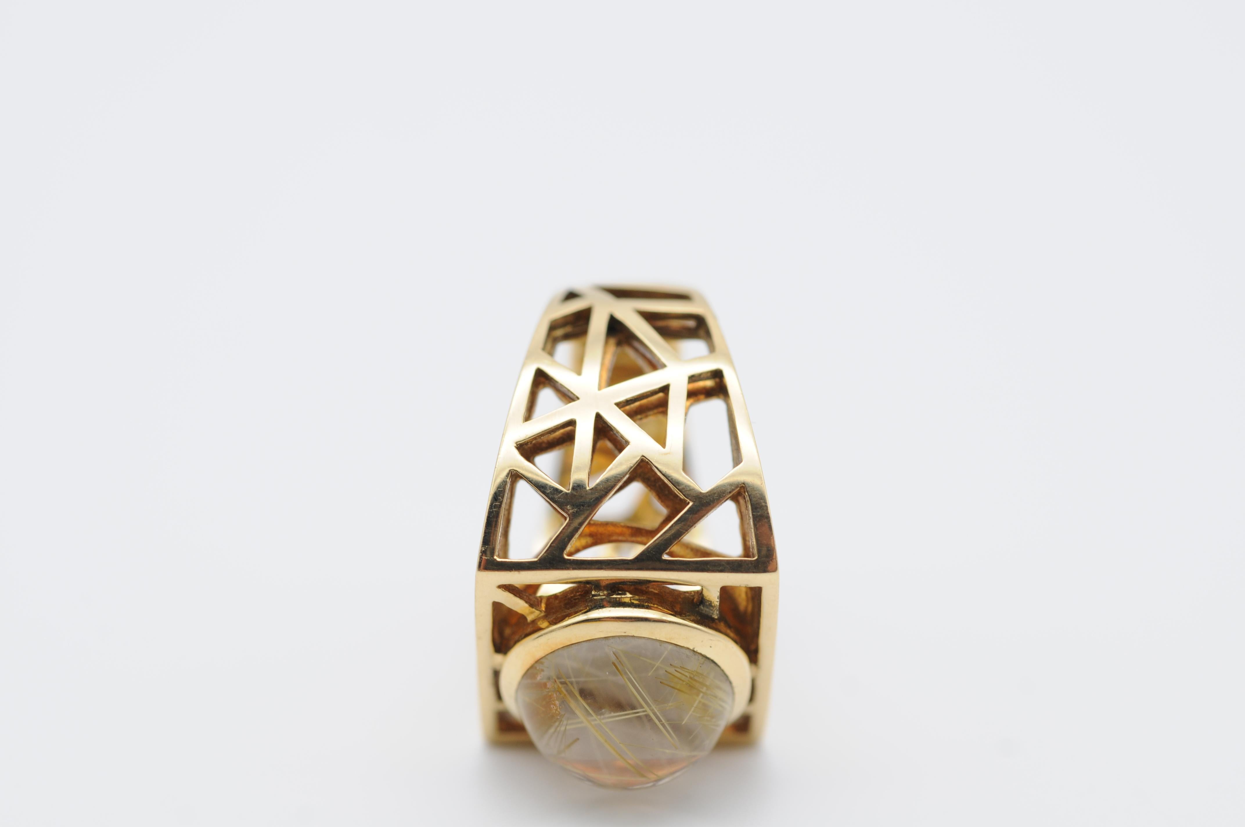 Fashionable Jette Joop Ring 18k Yellow Gold In Good Condition For Sale In Berlin, BE
