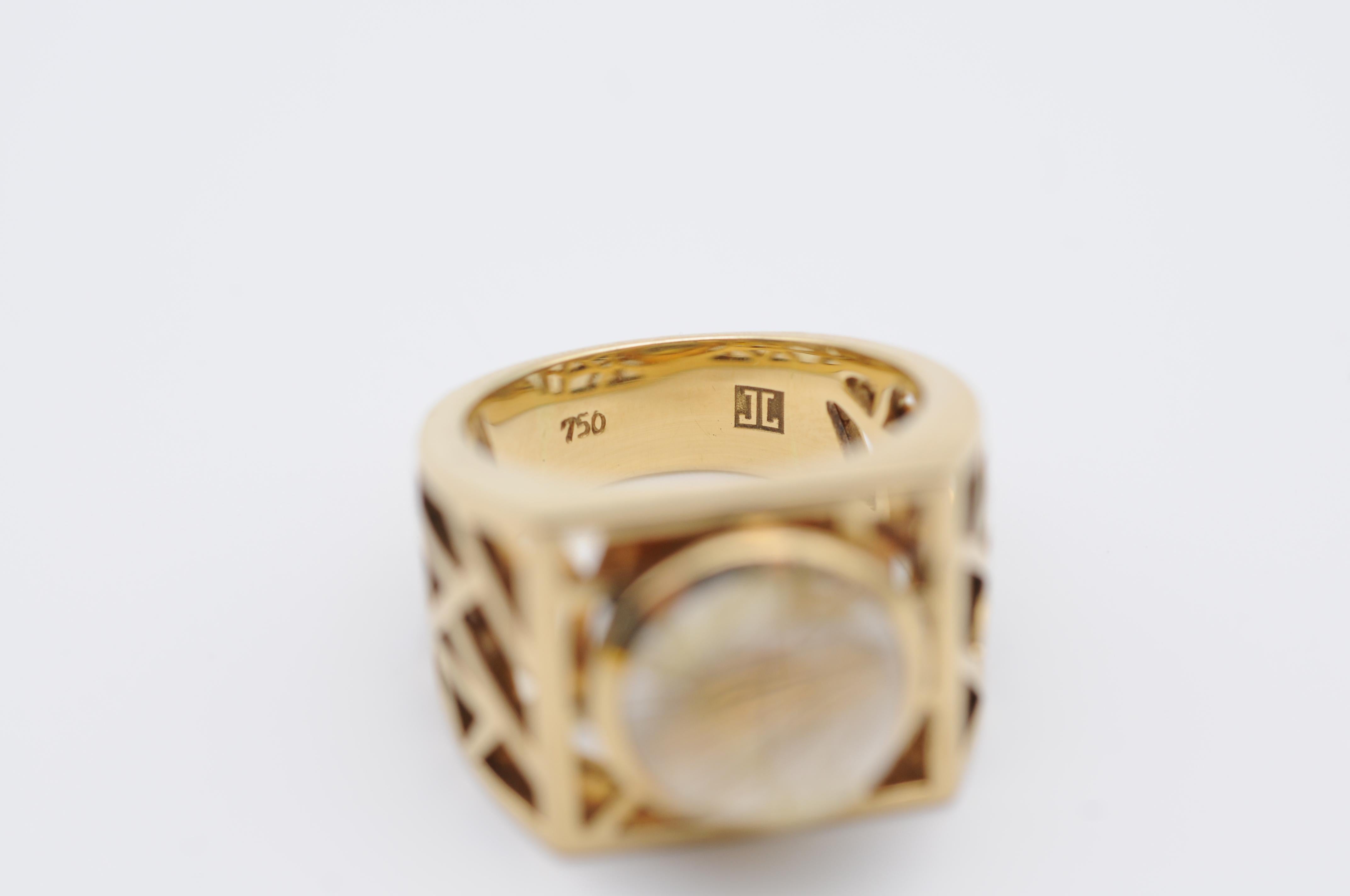 Women's or Men's Fashionable Jette Joop Ring 18k Yellow Gold For Sale