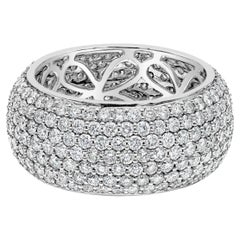 Fashionable Micro Pave Set Diamond Dome Ring