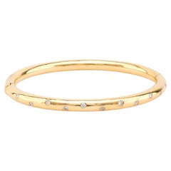 Braccialetto vintage con diamante in oro giallo 14k alla moda
