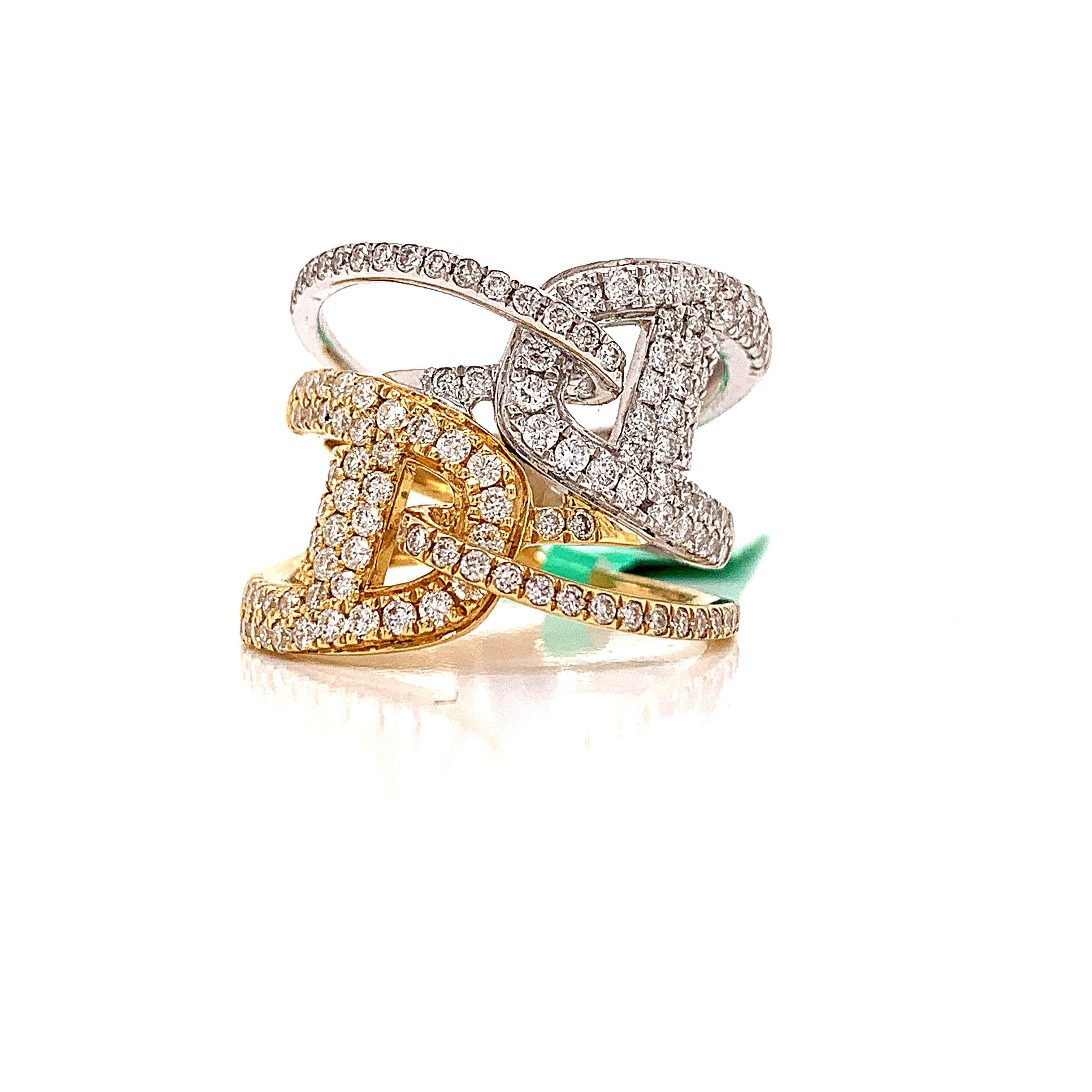 Anello Fashionista, 132 diamanti rotondi da 1,25 cttw, oro bianco/giallo 18K 6,80g

Tipo di gioiello : Anello
Dimensioni: 6.25
Tipo di metallo: Oro bianco/giallo 18K
Peso del metallo: 6,80 grammi
Marchio : Fashionista
Pietra laterale 1 : Tipo di