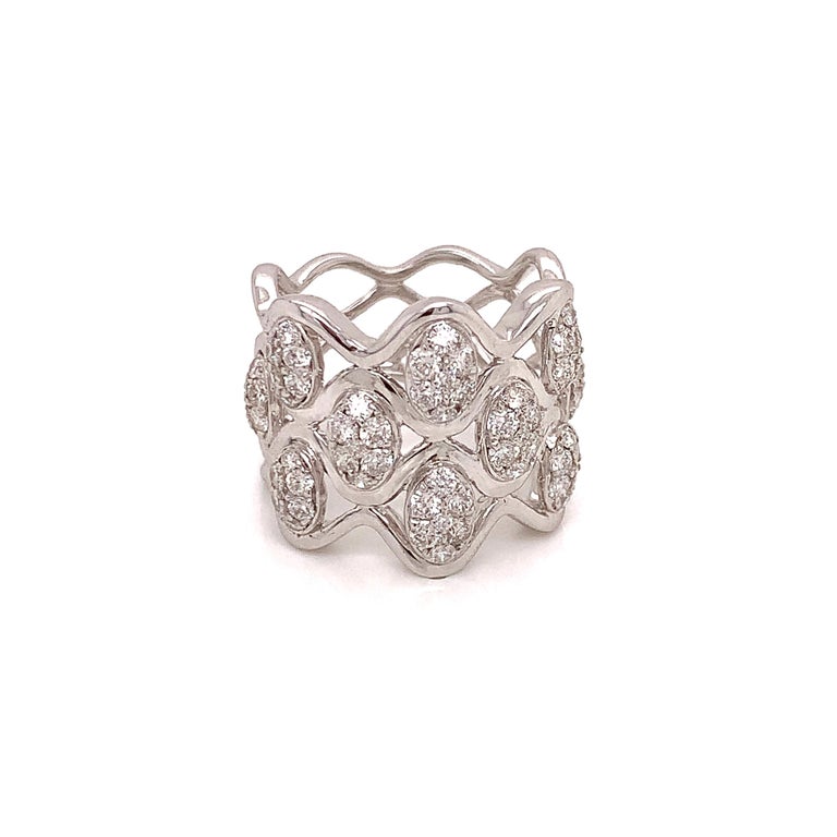 Diamond White Gold Designer Ring For Sale at 1stDibs