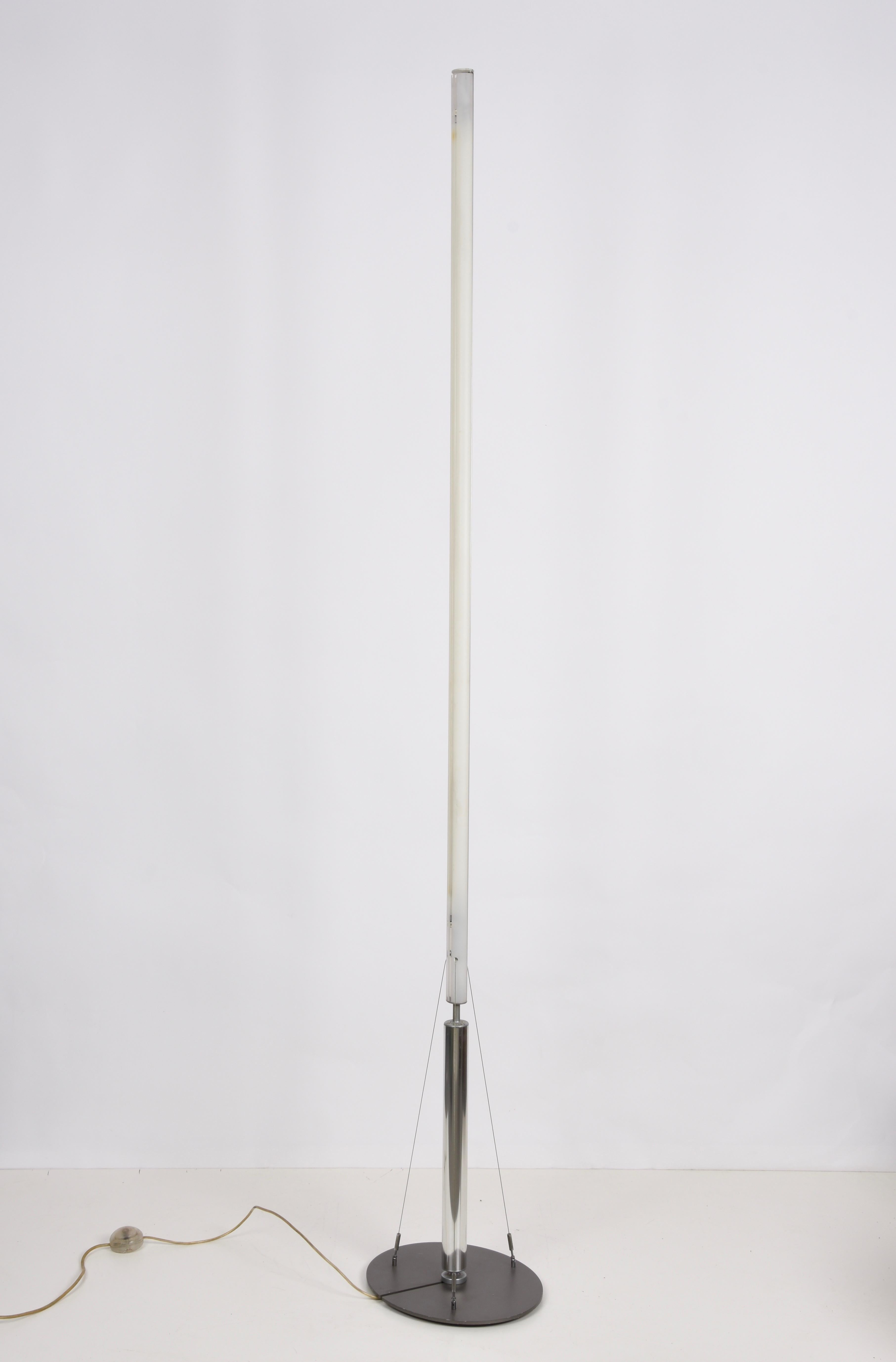 Fassina & Forcolini Midcentury Chrome Floor Lamp for Italiana Luce, Italy, 1980s For Sale 4
