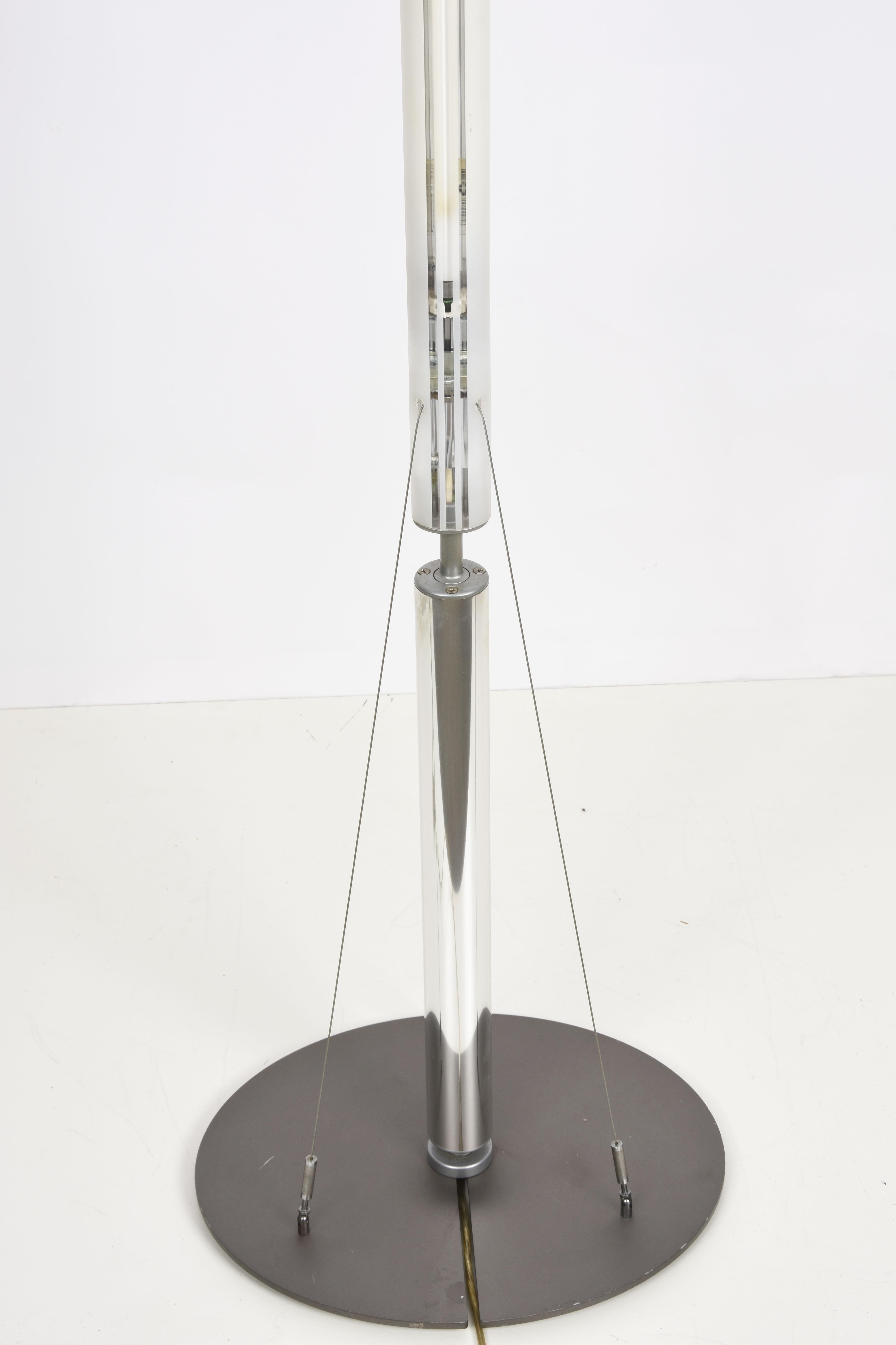 20th Century Fassina & Forcolini Midcentury Chrome Floor Lamp for Italiana Luce, Italy, 1980s For Sale