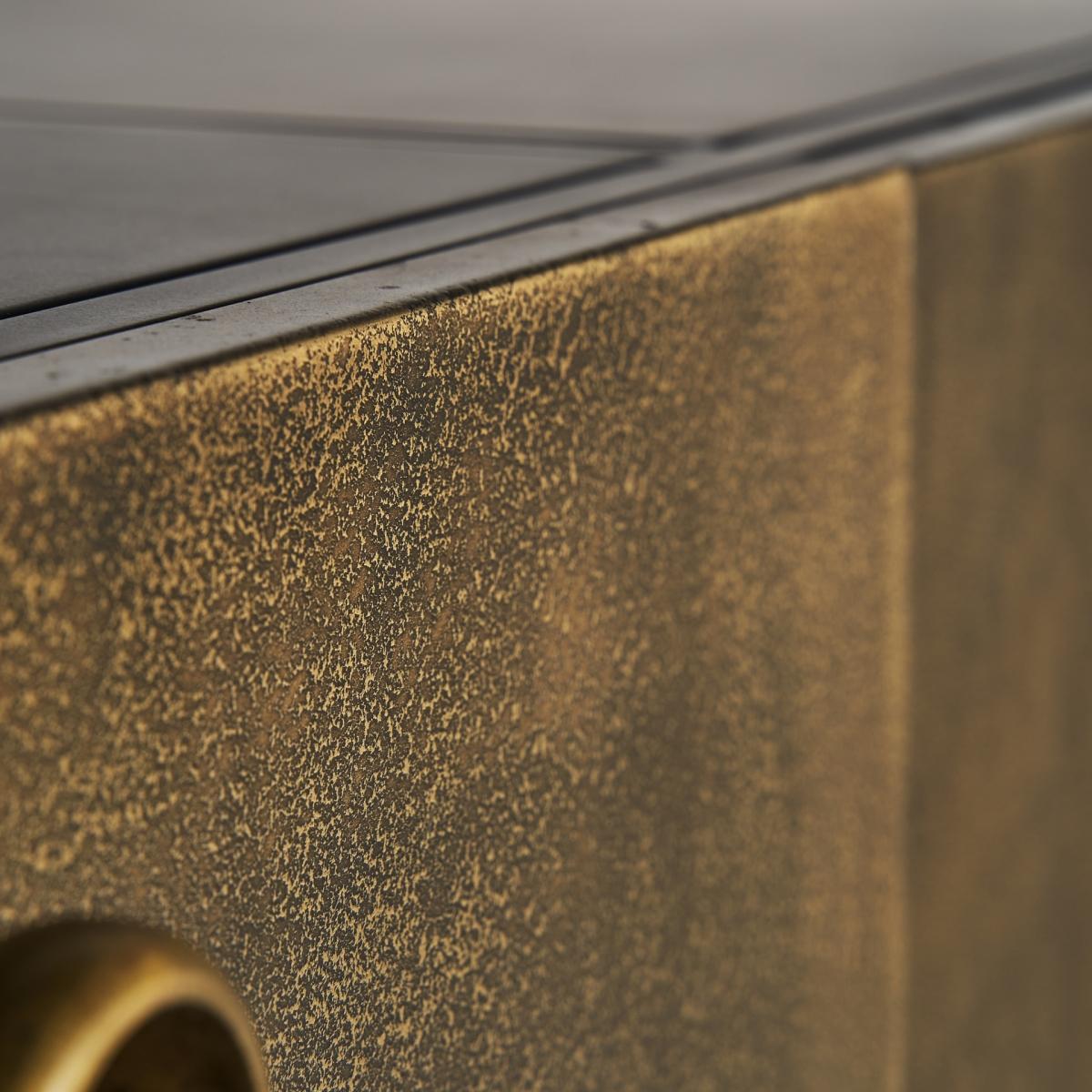 Fast Track, Contemporary Iron Sideboard With Antique Gold Finish For ...
