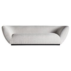 Fast Track, Contemporary Sofa Offered In Off-White Cotton Bouclé Fabric