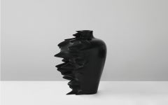 Fast, Vase in Corian, Black or White, YMER&MALTA, France