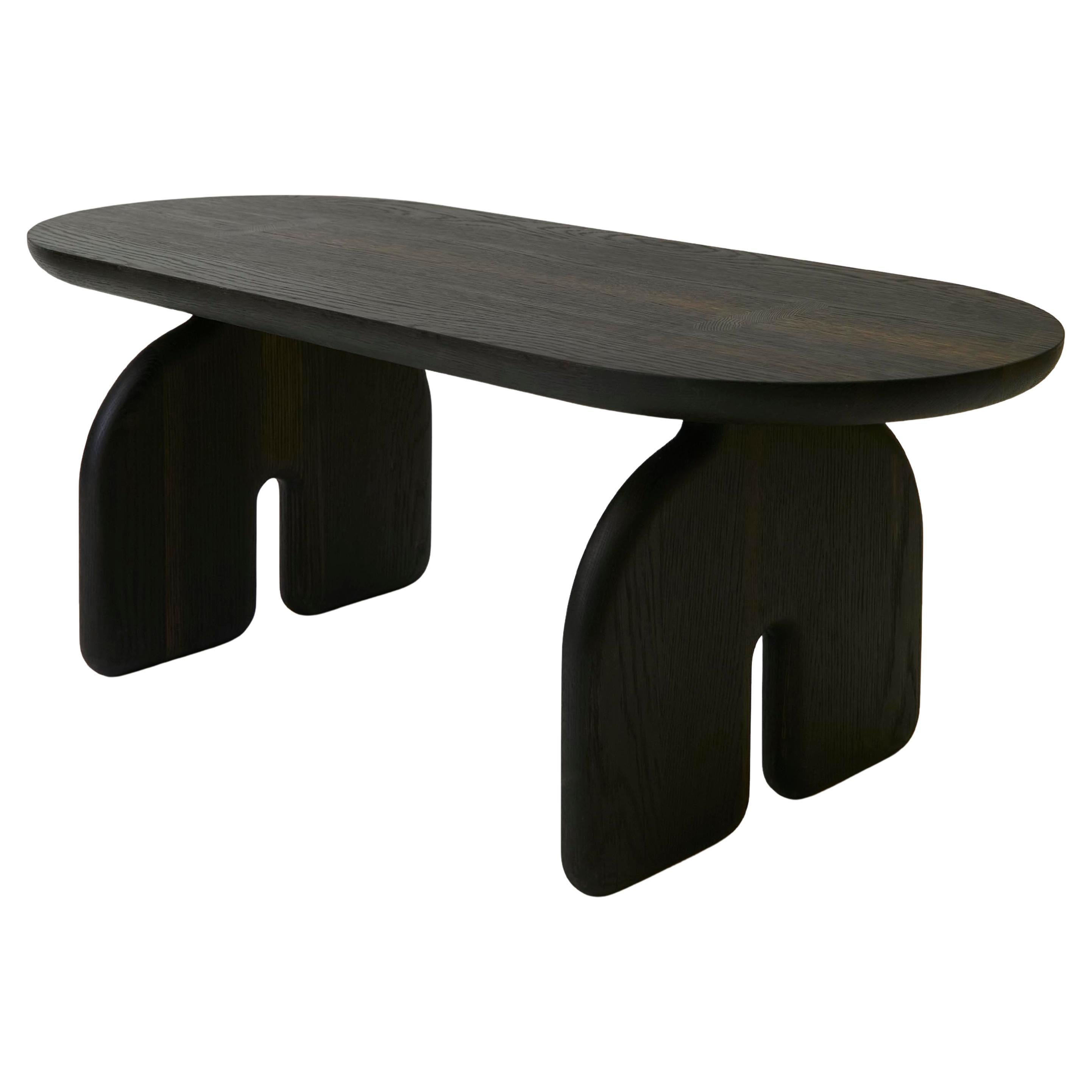 FAT COWBOY Coffee Table by Hamilton Holmes, Oxidized Red Oak, Handmade Design