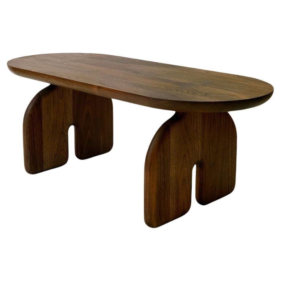 FAT COWBOY Coffee Table by Hamilton Holmes, Walnut, Handmade Design For Sale